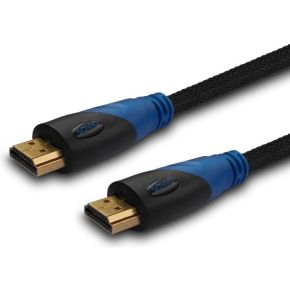 Savio CL-48 HDMI kabel 2 m HDMI Type A (Standaard) Zwart, Blauw