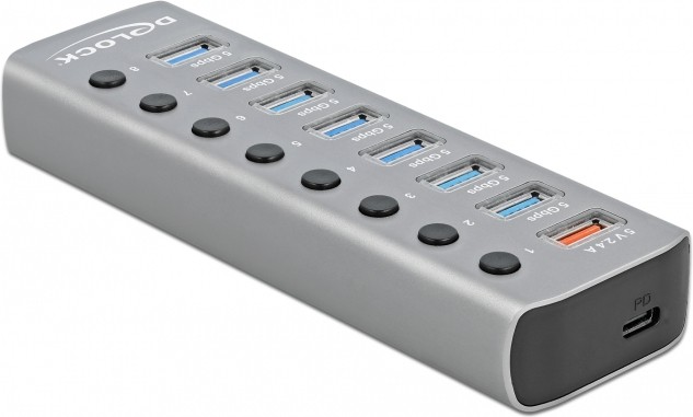 DeLOCK 63264 interface hub USB 3.2 Gen 1 (3.1 Gen 1) Type-B Grijs