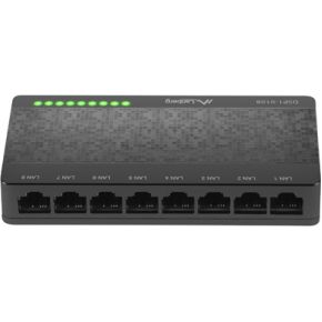 Lanberg DSP1-0108 netwerk-switch Unmanaged Fast Ethernet (10/100) Zwart