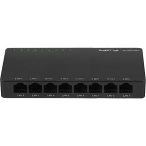 Lanberg DSP2-1008-12V netwerk-switch Unmanaged Gigabit Ethernet (10/100/1000) Zwart