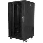 Lanberg FF01-6622-12B rack 22U Vrijstaande rek Zwart