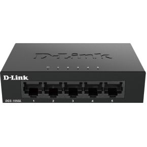 D-Link DGS-105GL/E netwerk- Unmanaged Gigabit Ethernet (10/100/1000) Zwart netwerk switch