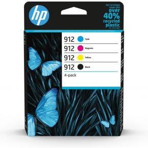 HP 912 CMYK inktcartridge 4 stuk(s) Origineel Normaal rendement Zwart, Cyaan, Magenta, Geel