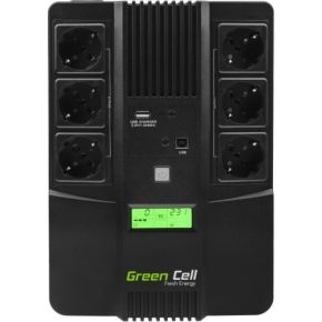 Green Cell UPS06 UPS Line-interactive 999 VA 360 W 6 AC-uitgang(en)