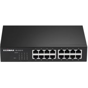 Edimax GS-1016 V2 netwerk- Managed Gigabit Ethernet (10/100/1000) Zwart netwerk switch