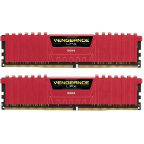 Corsair DDR4 Vengeance LPX 2x4GB 2666 C16 Red Geheugenmodule