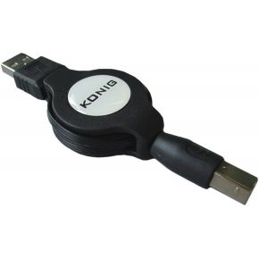 Haiqoe USB 2.0 kabel Retractable A-B 1,2m
