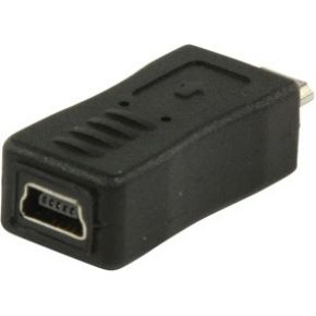 Valueline Usb Adapter Micro B Male Mini B Female Zwart valueline kopen in de aanbieding