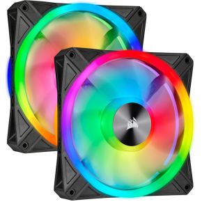 Corsair iCUE QL140 RGB PWM Dual Fan Kit with Lighting Node CORE