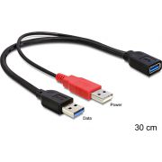 Haiqoe-USB-Data-Power-Kabel-USB3-0-A-Fem-2x-USB-A-Male