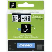 Dymo Tape D1 6mm x 7m Black/White