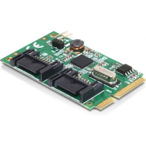 Delock 95233 Mini PCIe I/O PCIe volledige grootte 2 x SATA 6 Gb/s