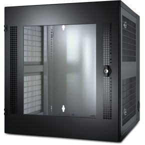 APC NetShelter WX Wall-Mount Enclosure 13U Glass Door Black