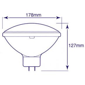 Halogeenlamp General Electric 300W 240V Par56 Gx16D Wfl 3000K 2000H general electric kopen in de aanbieding