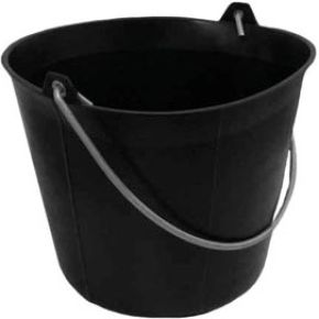 Bouwemmer 11 L Plastiek Zwart huismerk kopen in de aanbieding