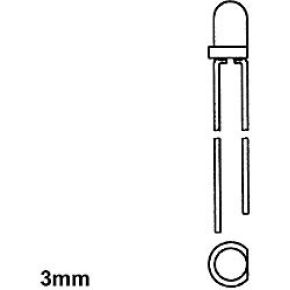 Velleman Blauwe Led 3Mm Transparant 2200Mcd 20Ma velleman kopen in de aanbieding