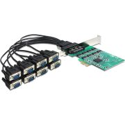 Delock 89336 PCI Express x1-kaart naar 8 x seriële RS-232 hoge snelheid 921K