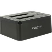 Delock 62661 USB 5 Gbps dubbel dockingstation voor 2 x SATA HDD/SSD met kloonfunctie