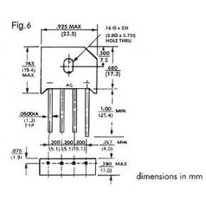 Gelijkrichter 800V 6A Rs606 huismerk kopen in de aanbieding
