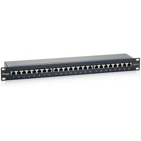 Equip Patch Panel 19 Cat.6-/Class E 24-Port, 1 U, black