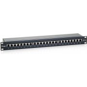 Equip Patch Panel 19" Cat.6-/Class E 24-Port, 1 U, black