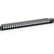 Equip Cat. 6a Keystone Patch Panel, shielded, black
