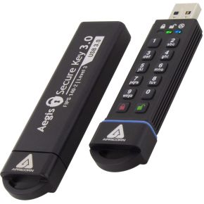 Apricorn Aegis Secure Key 3.0 USB flash drive 480 GB USB Type-A 3.2 Gen 1 (3.1 Gen 1) Zwart