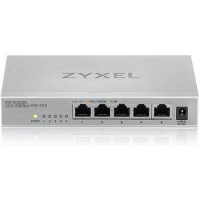Zyxel MG-105 Unmanaged 2.5G Ethernet (100/1000/2500) Staal netwerk switch