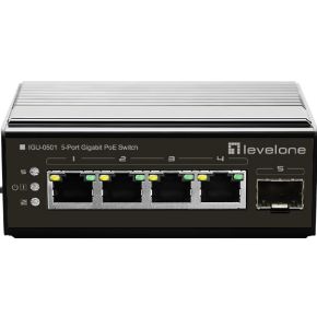 LevelOne IGU-0501 netwerk- Gigabit Ethernet (10/100/1000) Power over Ethernet (PoE) Zwart netwerk switch