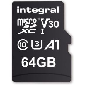 Integral INSDX64G-100V30 64GB SD CARD SDXC UHS-1 U3 CL10 V30 UP TO 100MBS READ 45MBS WRITE flashgehe