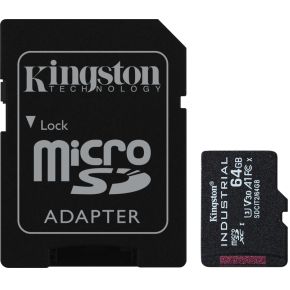 Kingston Technology Industrial flashgeheugen 64 GB MicroSDXC UHS-I Klasse 10