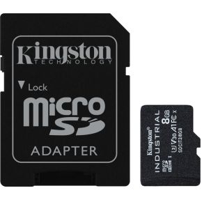 Kingston Technology Industrial flashgeheugen 8 GB MicroSDHC UHS-I Klasse 10