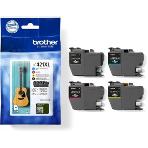 Brother LC-421XLVAL PagePack 4 stuk(s) Origineel Hoog (XL) rendement Zwart, Cyaan, Magenta, Geel