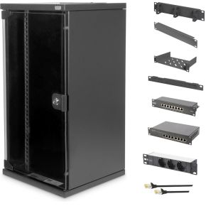 Digitus DN-10-SET-3-B rack 12U Vrijstaande rek Zwart