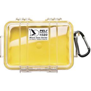 Peli Micro Case 1020 Geel Transparant peli kopen in de aanbieding
