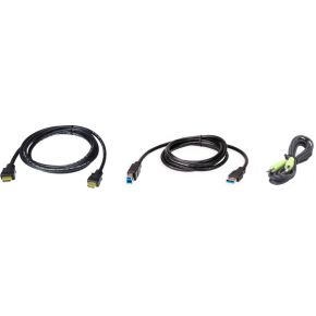 ATEN 2L-7D02UHX3 toetsenbord-video-muis (kvm) kabel Zwart 1,8 m