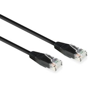 ACT Zwart 10,0 meter U/UTP CAT6 patchkabel met RJ45 connectoren