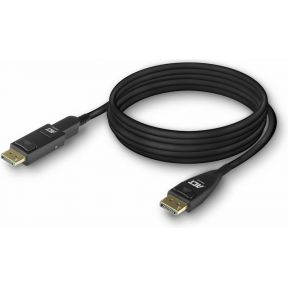ACT 25 meter DisplayPort 1.4 Active Optical Cable 8K met afneembare connector DisplayPort male - Dis