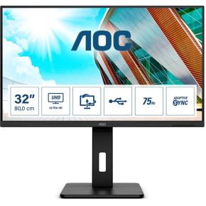 AOC U32P2CA computer monitor 80 cm (31.5 ) 3840 x 2160 Pixels 4K Ultra HD LED Zwart