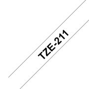 Brother-lettertape-TZE-211-wit-zwart-6-mm