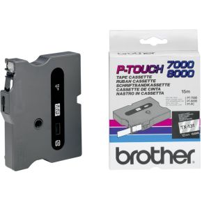 Brother printerlint TX-131 kluerloos / zwart 12 mm