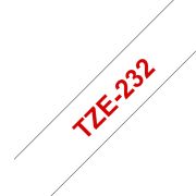 Brother Printlintcassette TZE-232 wit/rood 12 mm