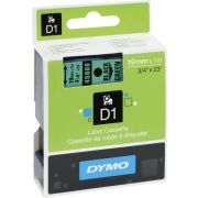 Dymo-D1-Printlint-19-mm-x-7-m-zwart-op-groen-45809