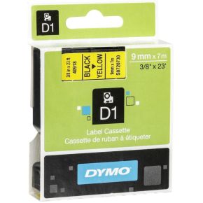 Dymo D1 Tape Casette 9 Mm X 7 M Zwart Op Geel 40918 dymo kopen in de aanbieding