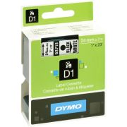 Dymo D1 Tape Cassette 24mm x 7m zwart op wit 53713