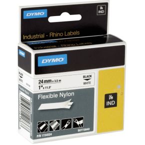 Dymo Rhino Band Ind Nylon 24 Mm X 35 M Zwart Op Wit dymo kopen in de aanbieding