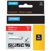Dymo-Rhino-Band-IND-Vinyl-12-mm-x-5-5-m-wit-op-rood