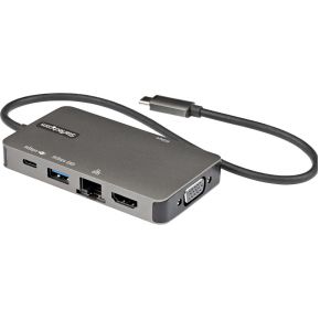 StarTech.com DKT30CHVPD2 interface hub USB 3.2 Gen 1 (3.1 Gen 1) Type-C 5000 Mbit/s Zwart, Grijs