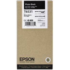 Epson inktpatroon photo zwart T 653 200 ml T 6531