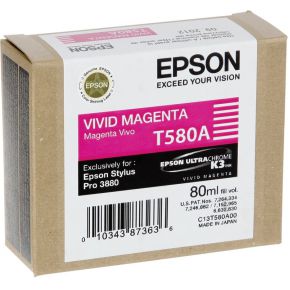 Epson Inktpatroon vivid magenta T 580 80 ml T 580A